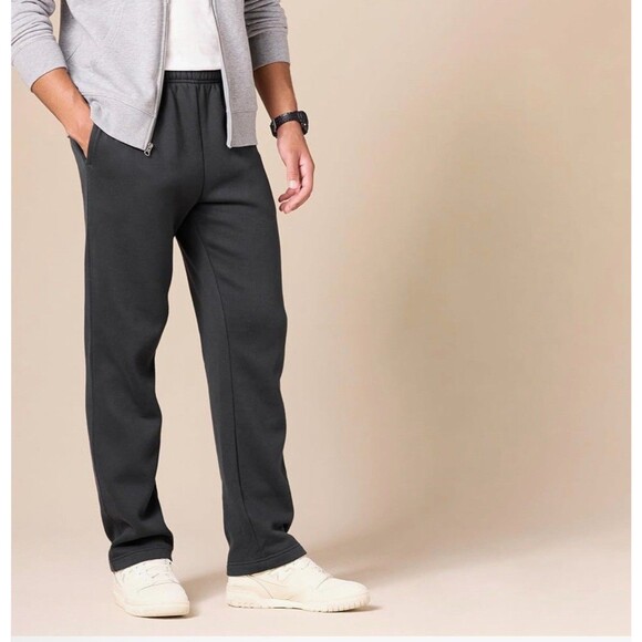 Amazon Essentials Men's Fleece Open Bottom Sweatpant Black Sz XXL - Picture 2 of 5